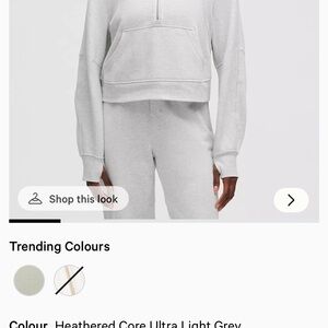 Lululemon Athletica Heathered Light Grey Hoodie